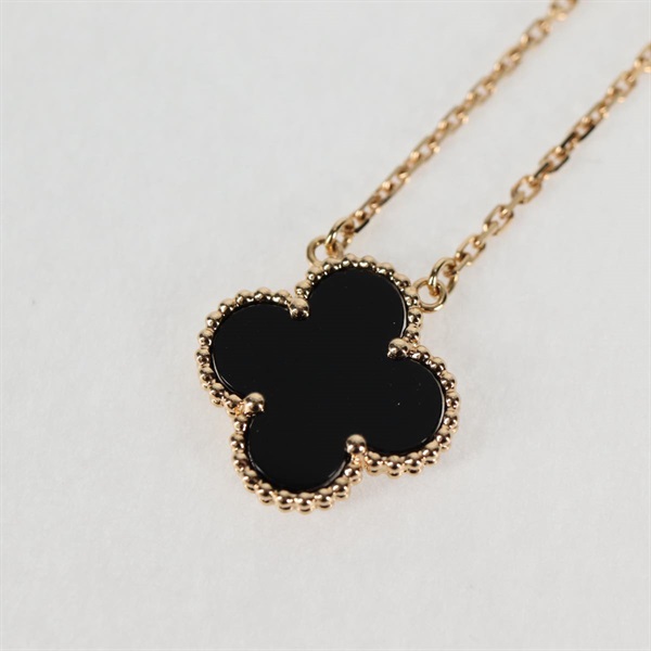Van Cleef & Arpels ヴィンテージ アルハンブラ ネックレス ゴールド ブラック 750YG オニキスの画像2