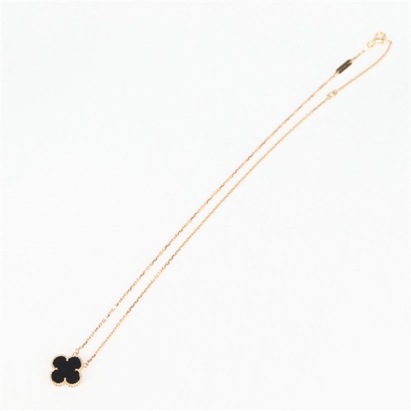 Van Cleef & Arpels ヴィンテージ アルハンブラ ネックレス ゴールド ブラック 750YG オニキスの画像7
