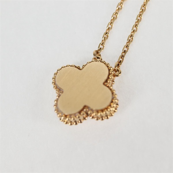 Van Cleef & Arpels ヴィンテージ アルハンブラ ネックレス イエローゴールド イエロー 750YG イエローマザーオブパールの画像8