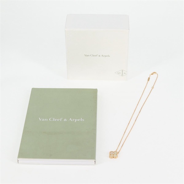 Van Cleef & Arpels ヴィンテージ アルハンブラ ネックレス イエローゴールド イエロー 750YG イエローマザーオブパールの画像13