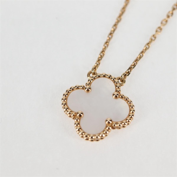 Van Cleef & Arpels ヴィンテージ アルハンブラ ネックレス ゴールド ホワイト 750YG マザーオブパールの画像2