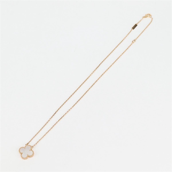 Van Cleef & Arpels ヴィンテージ アルハンブラ ネックレス ゴールド ホワイト 750YG マザーオブパールの画像7