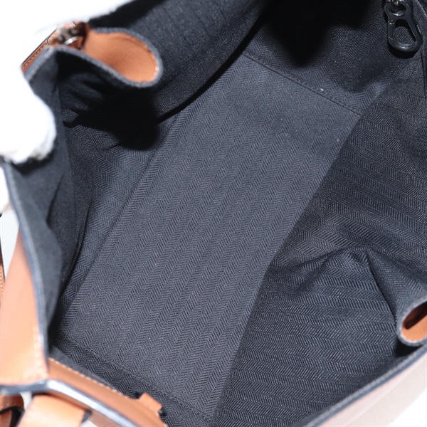 LOEWE ハンモック スモール ハンドバッグ ブラウン ゴールド レザーの画像8