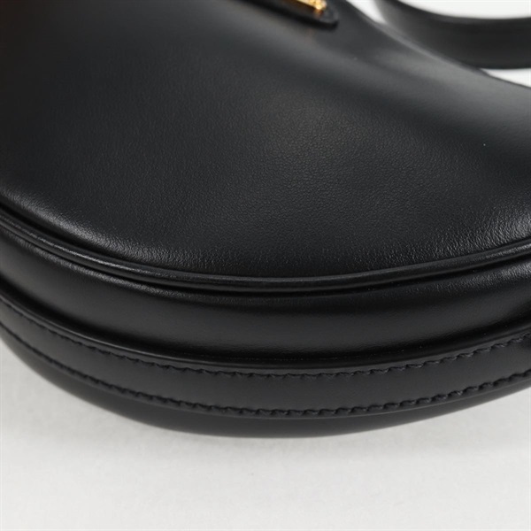 PRADA アーケ ミニ ショルダーバッグ ブラック ゴールド ナッパーレザーの画像6
