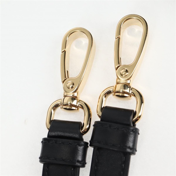 PRADA アーケ ミニ ショルダーバッグ ブラック ゴールド ナッパーレザーの画像10