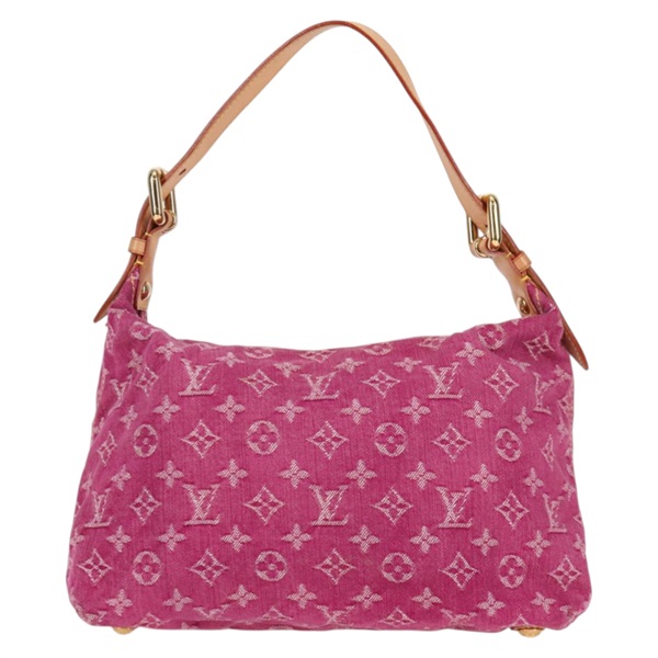 LOUIS VUITTON バギー モノグラムデニム PM ショルダーバッグ M95212 フューシャピンク ゴールド デニムの画像1