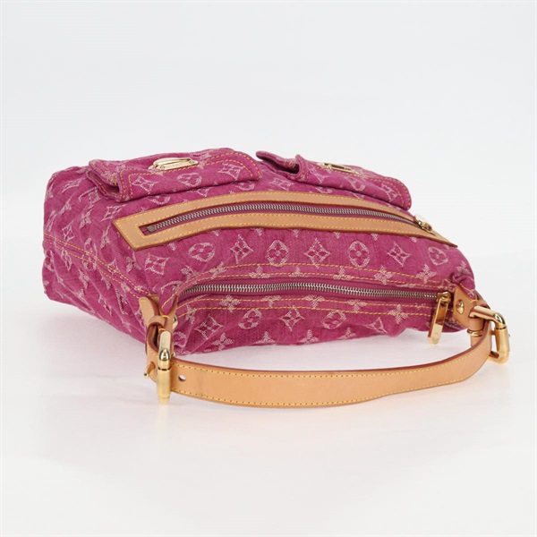 LOUIS VUITTON バギー モノグラムデニム PM ショルダーバッグ M95212 フューシャピンク ゴールド デニムの画像4