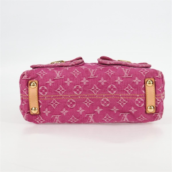 LOUIS VUITTON バギー モノグラムデニム PM ショルダーバッグ M95212 フューシャピンク ゴールド デニムの画像5
