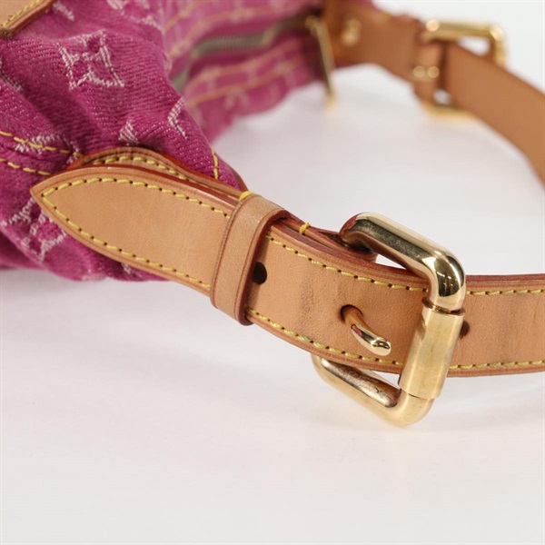 LOUIS VUITTON バギー モノグラムデニム PM ショルダーバッグ M95212 フューシャピンク ゴールド デニムの画像8