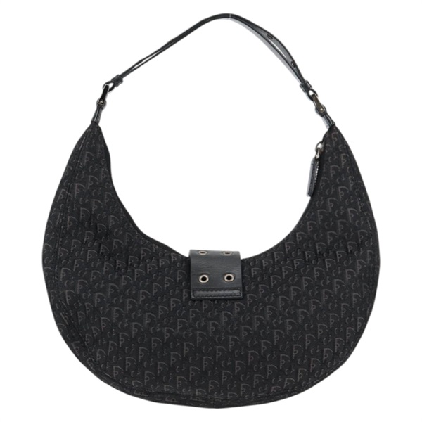 Christian Dior ストリートシック トロッター ショルダーバッグ ブラック シルバー キャンバスの画像1