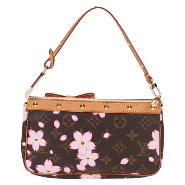 LOUIS VUITTON ポシェットアクセソワール ショルダーバッグ M92006 ブラウン ピンク ゴールド PVCの画像1