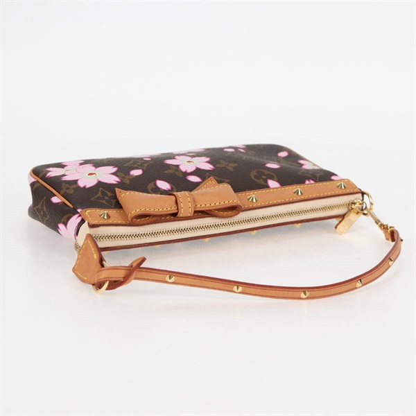 LOUIS VUITTON ポシェットアクセソワール ショルダーバッグ M92006 ブラウン ピンク ゴールド PVCの画像4