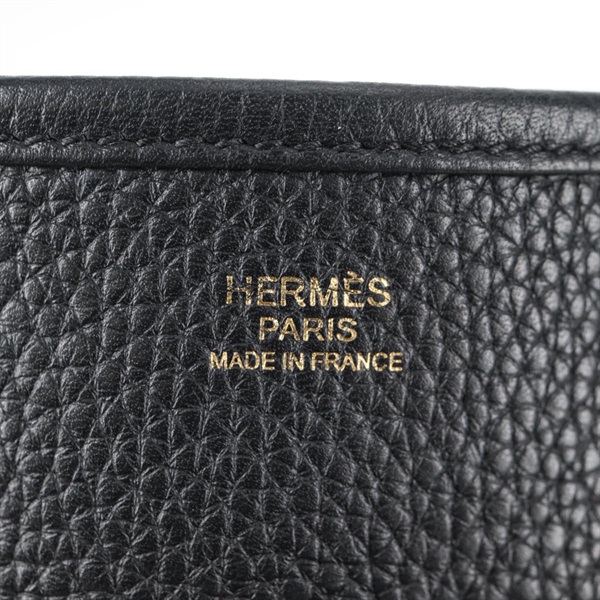 HERMES エヴリン3 PM 2021年 Z ショルダーバッグ ノワール ゴールド トリヨンクレマンスの画像9