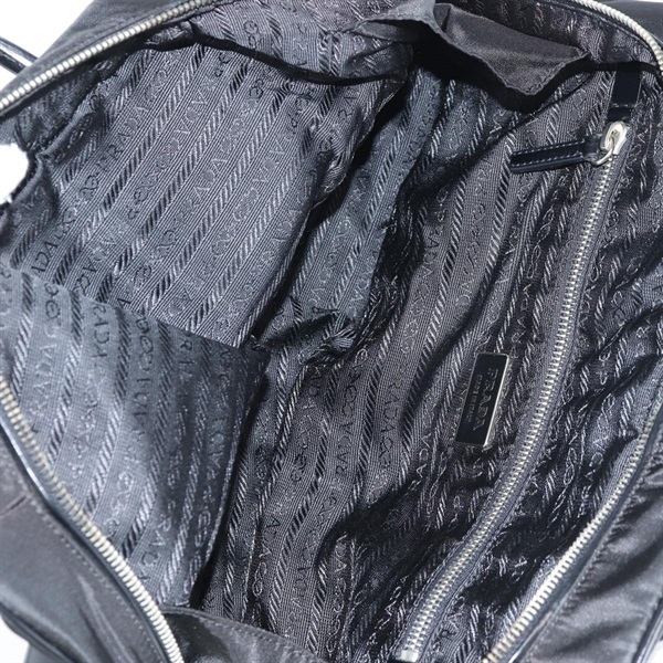 PRADA ロゴ ミニボストン トートバッグ ブラック シルバー テスートの画像8
