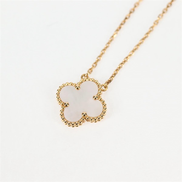 Van Cleef & Arpels ヴィンテージ アルハンブラ ネックレス ゴールド ホワイト 750YG マザーオブパールの画像2
