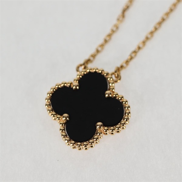 Van Cleef & Arpels ヴィンテージ アルハンブラ ネックレス ゴールド ブラック 750YG オニキスの画像2