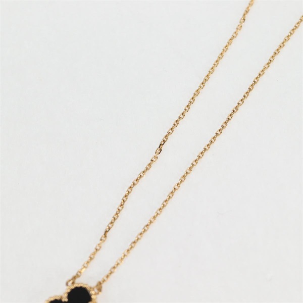 Van Cleef & Arpels ヴィンテージ アルハンブラ ネックレス ゴールド ブラック 750YG オニキスの画像3