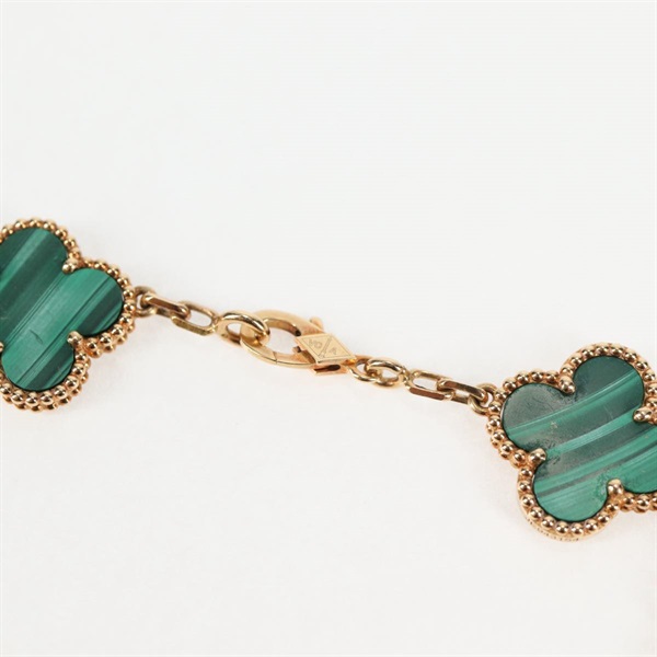 Van Cleef & Arpels ヴィンテージ アルハンブラ 5モチーフ ブレスレット イエローゴールド グリーン 750YG マラカイトの画像2