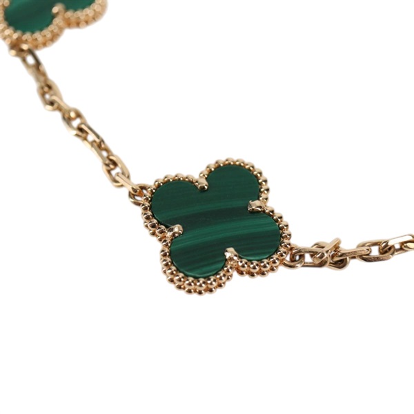 Van Cleef & Arpels ヴィンテージ アルハンブラ 5モチーフ ブレスレット イエローゴールド グリーン 750YG マラカイトの画像1