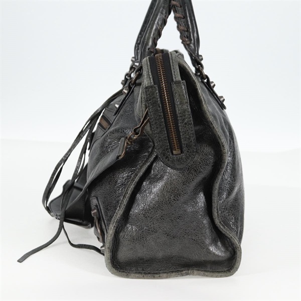 BALENCIAGA シティ ハンドバッグ ブラック ブラック レザーの画像2