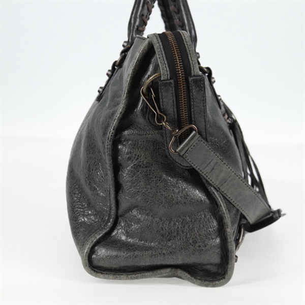 BALENCIAGA シティ ハンドバッグ ブラック ブラック レザーの画像3