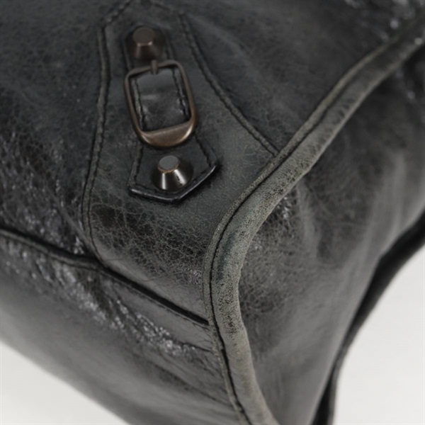 BALENCIAGA シティ ハンドバッグ ブラック ブラック レザーの画像6