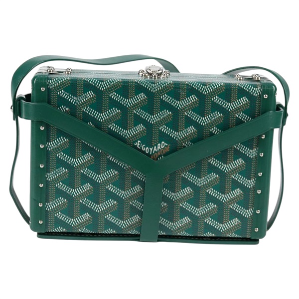 GOYARD ミノディエールトランクバッグ ショルダーバッグ グリーン PVCの画像1