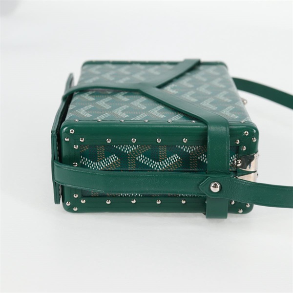 GOYARD ミノディエールトランクバッグ ショルダーバッグ グリーン PVCの画像3