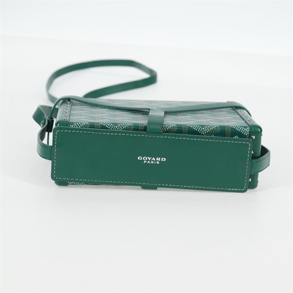 GOYARD ミノディエールトランクバッグ ショルダーバッグ グリーン PVCの画像6