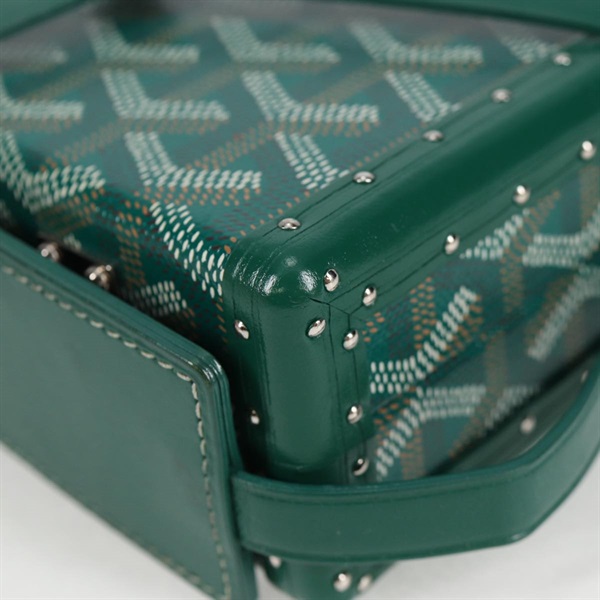 GOYARD ミノディエールトランクバッグ ショルダーバッグ グリーン PVCの画像7
