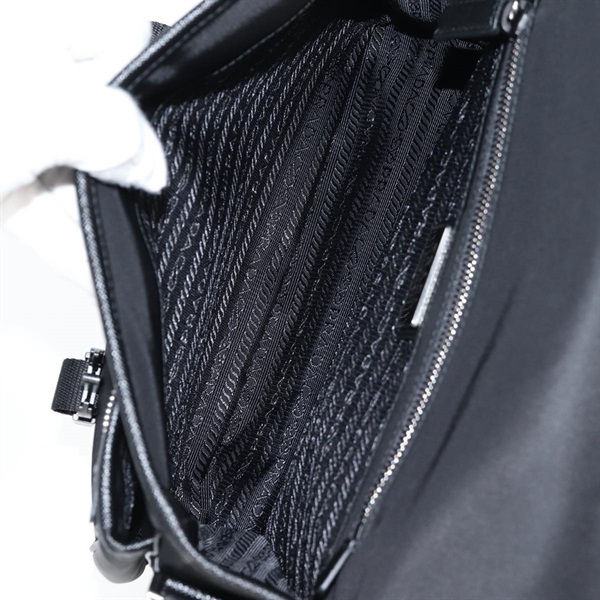 PRADA RE-NYLON ショルダーバッグ ブラック シルバー リサイクルポリアミドの画像9