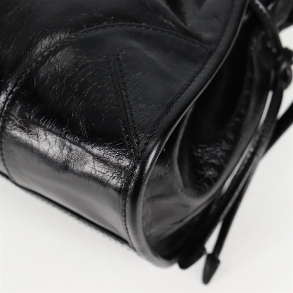 PRADA ボニーミディアム トートバッグ ブラック ゴールド レザーの画像6