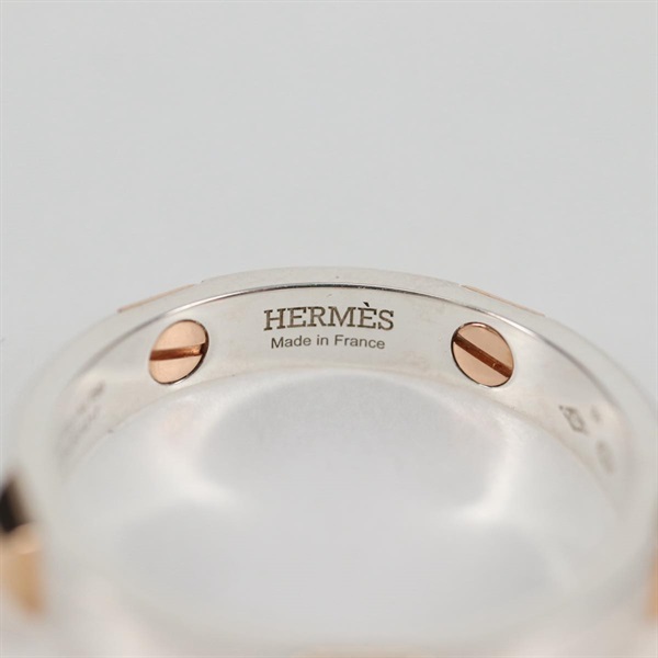 HERMES リング クルー・ドゥ・H リング 64 シルバー ピンクゴールド 925 750PGの画像3